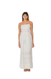 C-1979- White Strapless  Long Dress