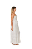 C-1979- White Strapless  Long Dress