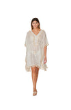 C-1555 Ivory Cotton Kaftan 2023 cotton collection