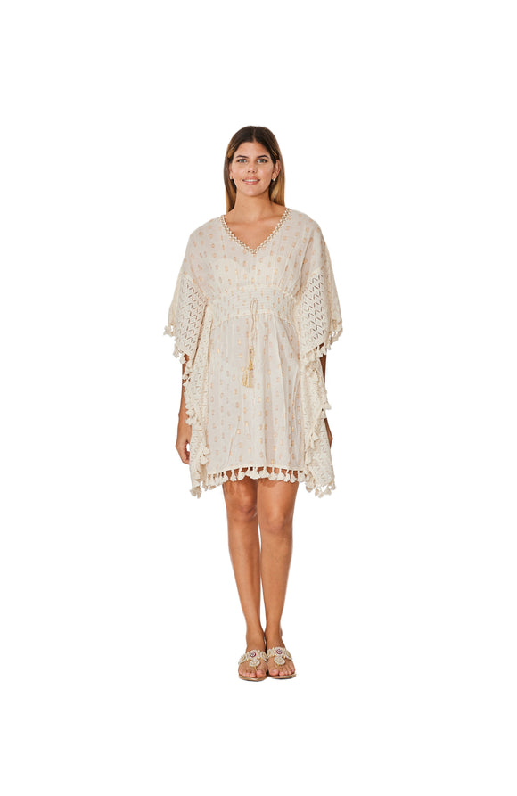 C-1624 Ivory Cotton Kaftan 2023 cotton collection