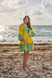 CH-19 Yellow Lace Dress New Arrival 2023 cotton collection