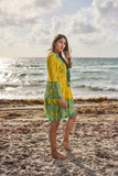 CH-19 Yellow Lace Dress New Arrival 2023 cotton collection