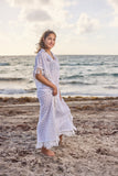 #5 white cotton Long Kaftan