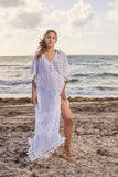 #5 white cotton Long Kaftan