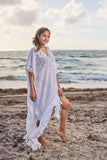 #5 white cotton Long Kaftan