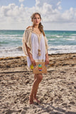 18-294 Ivory mini dress with Tassel 2023 cotton collection