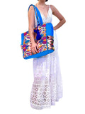 SB-009 Blue Embroidered Tote BACK IN STOCK