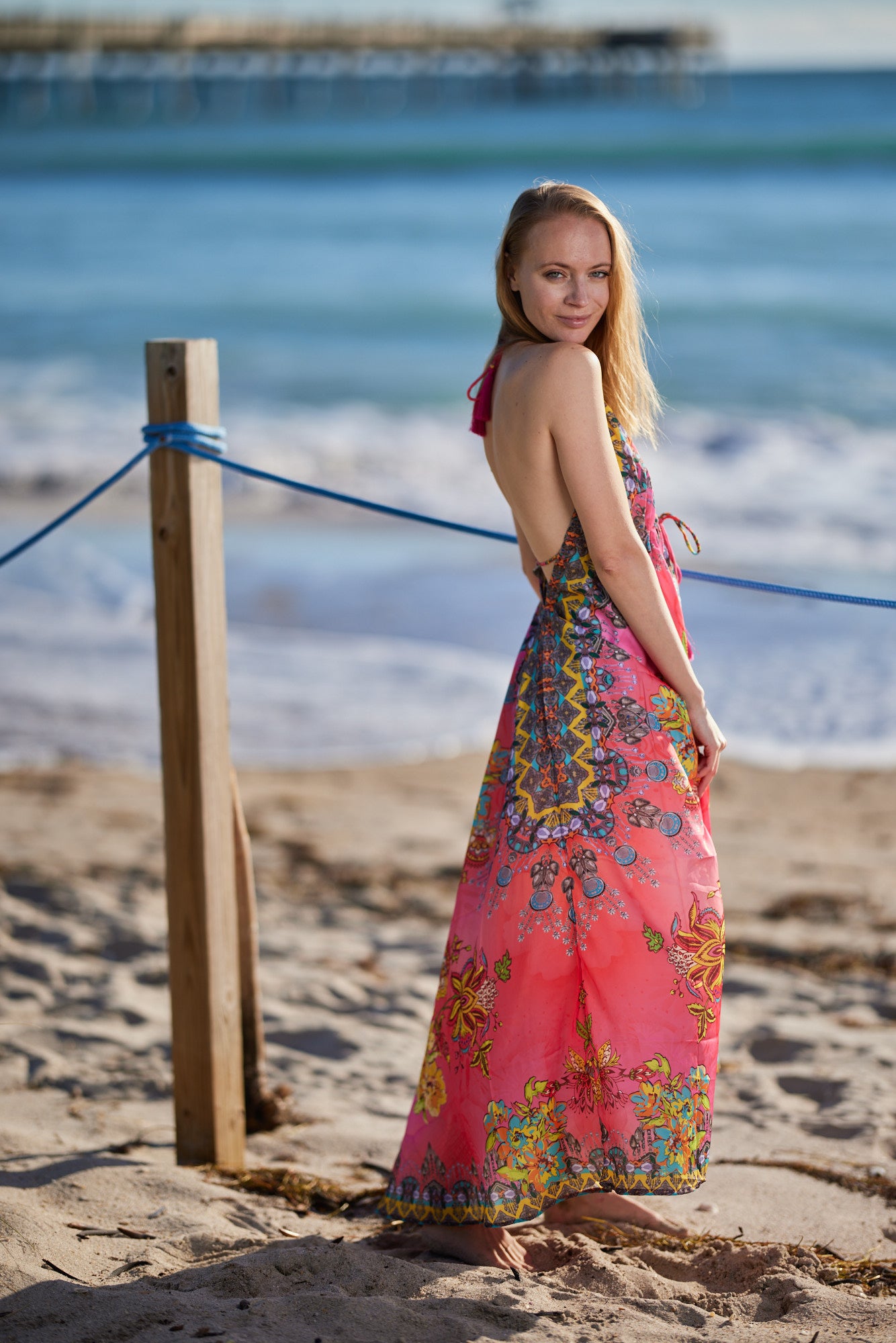 Pink Hawaii Halter dress. 682 – ranees.co