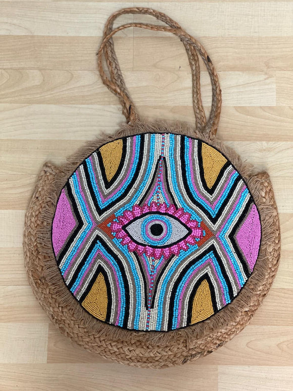 EYE Jute Tote Bright colors NEW ARRIVAL