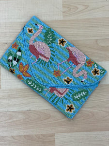 Florida Flamingo Clutch Back in stock