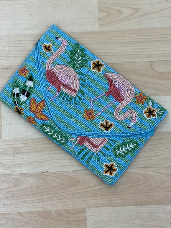 Florida Flamingo Clutch Back in stock