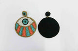 2023 collection Bohemian Statement beaded evil eye earrings