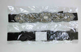 2023 collection Elegant Black Multi-Stones Elastic Stretch Beaded Belt