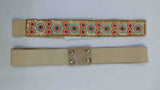 2023 collection Orange Multi-Stones Elastic Stretch Beaded Belt