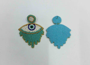 2023 collection Bohemian Statement beaded evil eye earrings