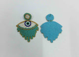 2023 collection Bohemian Statement beaded evil eye earrings