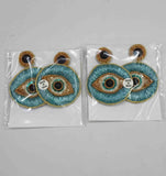 2023 collection Bohemian Statement beaded evil eye earrings