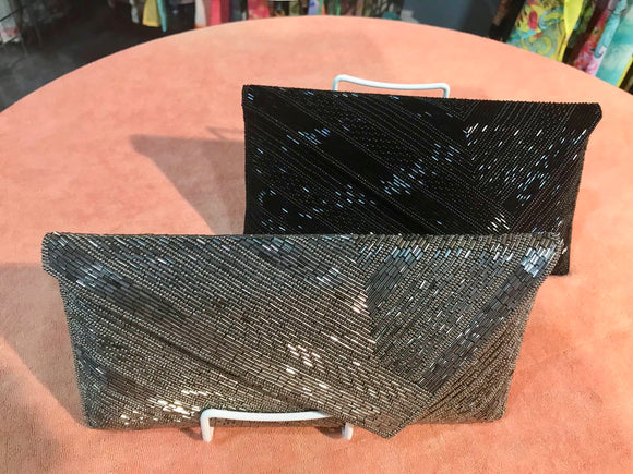 Sophisticated glitzy  triangle flap clutch 4 in a pack, 36 each