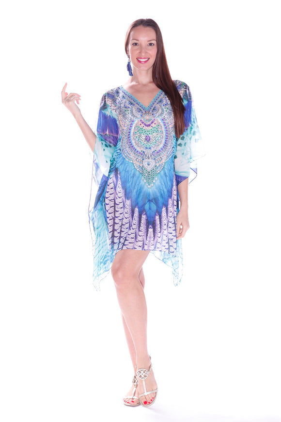 558 Sea blue Kaftan / pack of 4