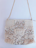 White glitzy tote $25 each, 2 per pack