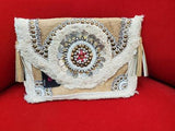 Coin boho clutch