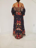 684 black floral duster BACK IN STOCK