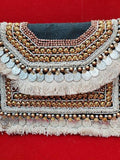 Coin boho clutch