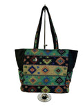 SB-005 Black/Multicolor Embroidered Tote Bags BACK IN STOCK