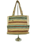 SB-010 Ivory/Multicolor Embroidered Tote BACK IN STOCK