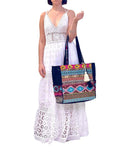 SB-062 Multicolor Embellished Tote BACK IN STOCK